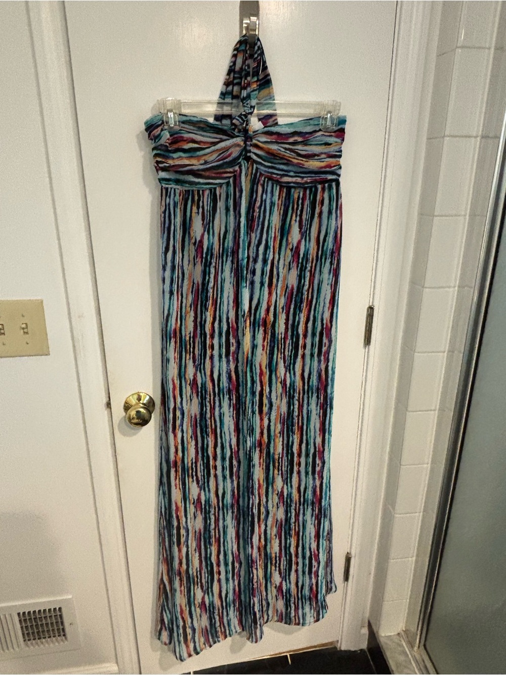 Multicolor Striped Maxi Skirt - Halter Style